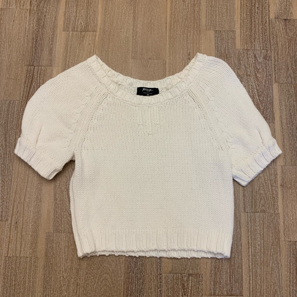 Cropped Nasty Gal Knit Top XS
